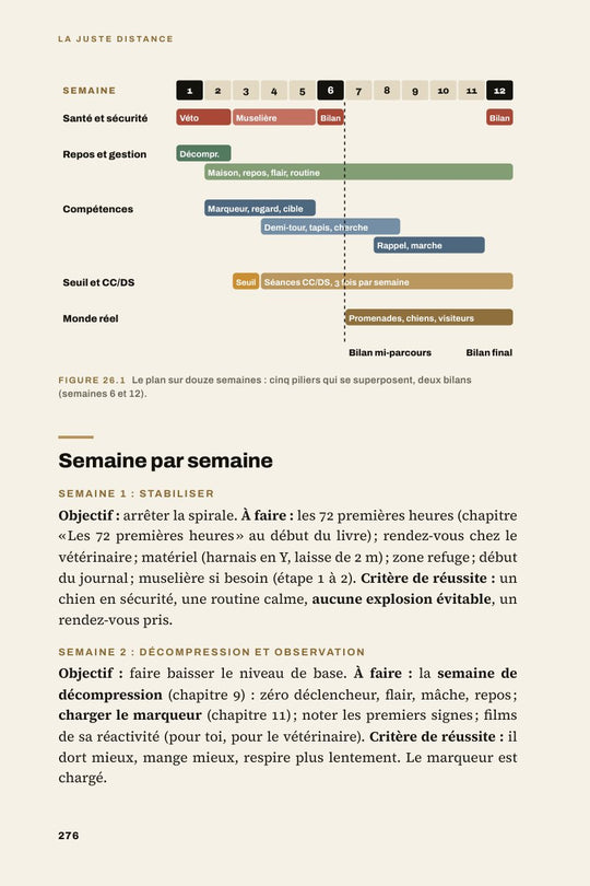 La Juste Distance : le calendrier du plan de 12 semaines