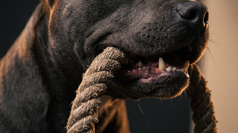 Chapitre 05, Des dents pour construire : Ash, Staffy bleu, mâche une corde